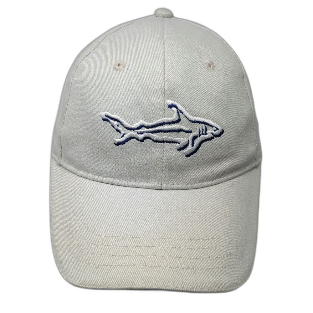 Del Sol Baseball Cap Beige One Size Embroidered Shark Kauai Strapback Hat